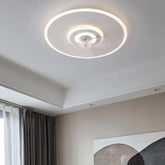 Round Noodle Modern Ceiling Fan with Light - Clowas